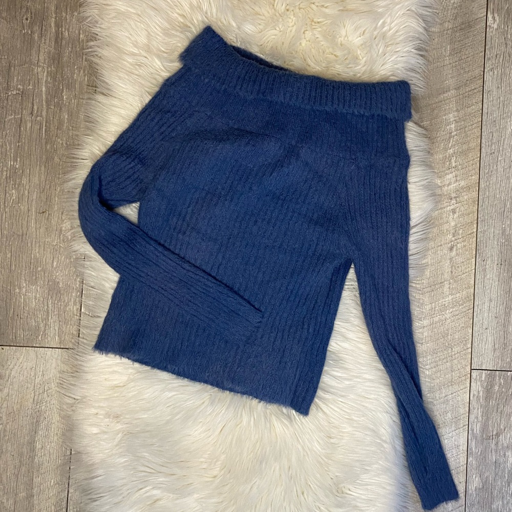 Fluffy off-the-shoulder top